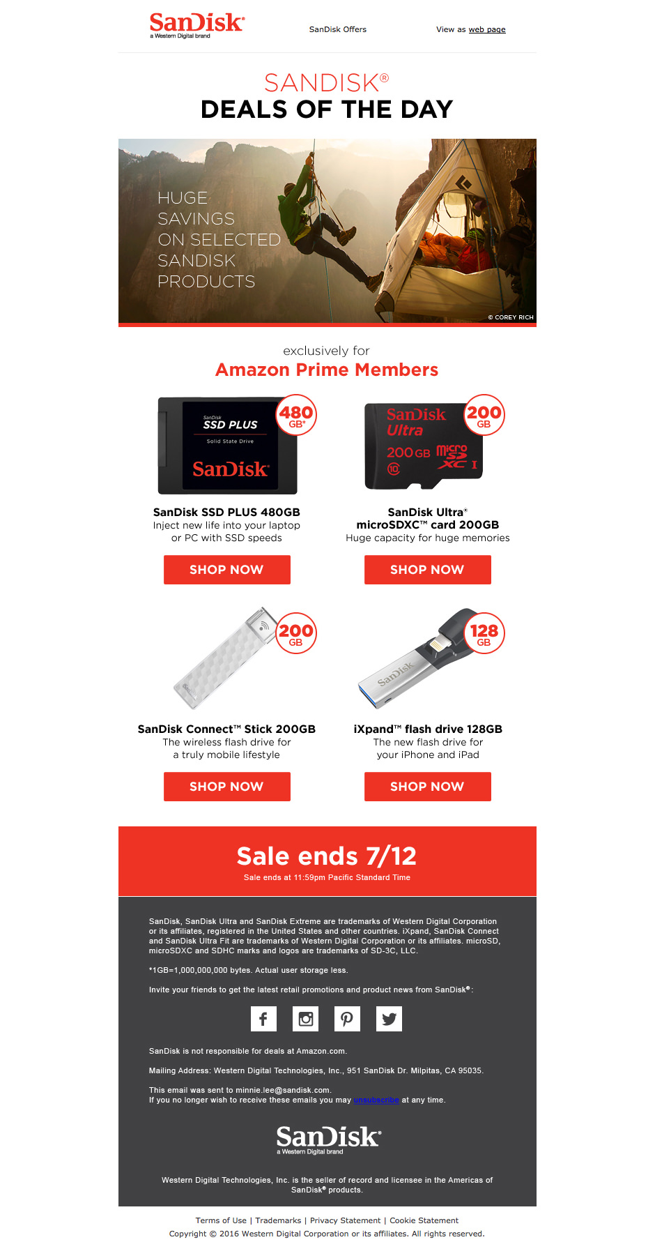 SanDisk Email for SMP