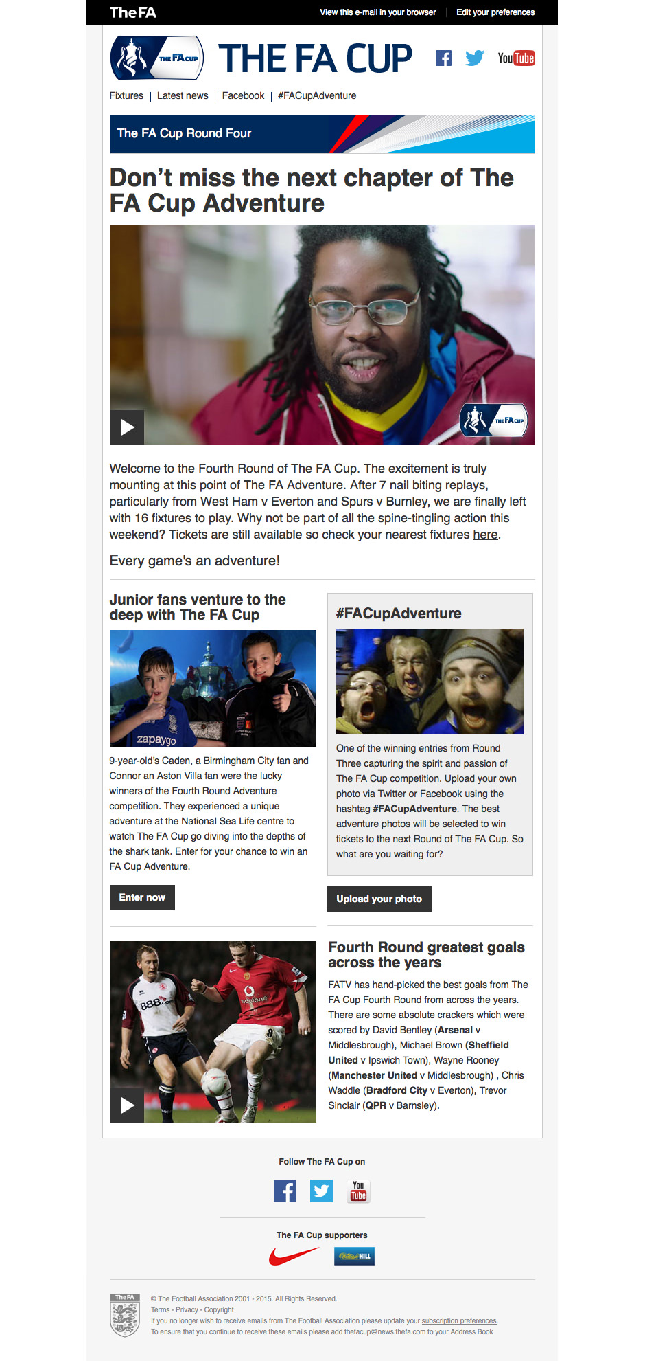 The FA Cup Email Newsletter