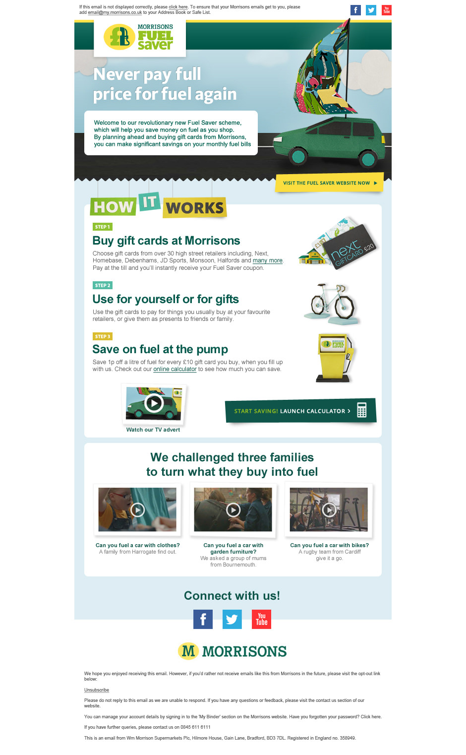 Morrisons Fuel-Saver Email for Result CC